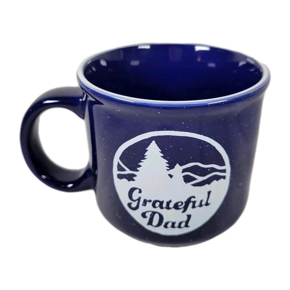 Blue LIFE IS GOOD “Grateful Dad” Large Ceramic Coffee Mug For Grateful Dead Fans